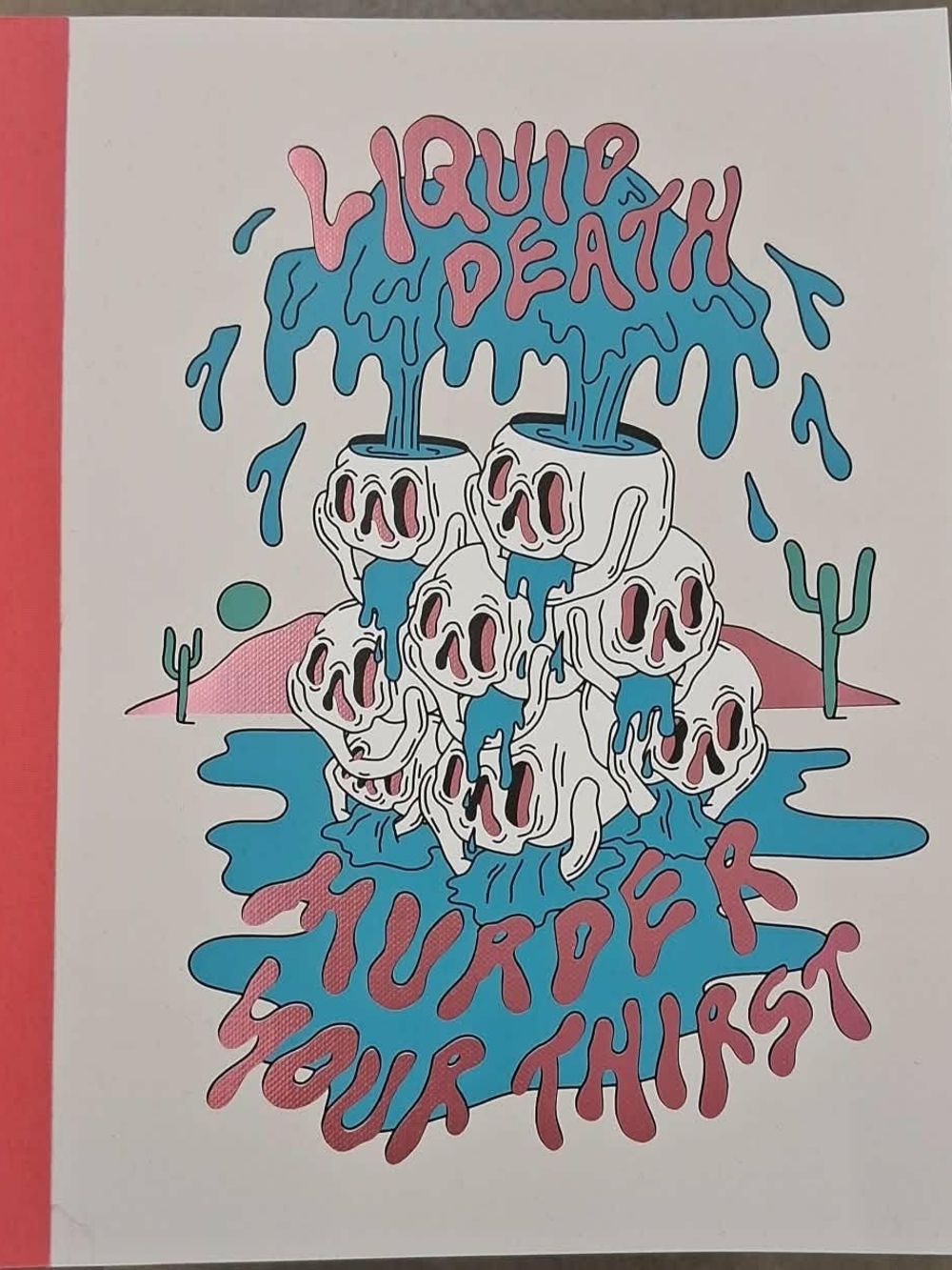 New Liquid Death Skull Art Journal Book